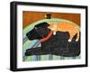 Catnap-Striped Cat Black-Stephen Huneck-Framed Giclee Print