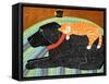 Catnap-Striped Cat Black-Stephen Huneck-Framed Stretched Canvas