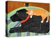 Catnap-Striped Cat Black-Stephen Huneck-Stretched Canvas