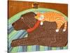 Catnap-Striped Cat Choc-Stephen Huneck-Stretched Canvas