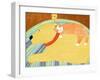 Catnap Yellow Dog Orange Cat-Stephen Huneck-Framed Giclee Print