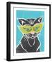 Catnip-Print Mafia-Framed Serigraph