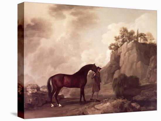 "Cato" and Groom-George Stubbs-Stretched Canvas