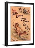 Cats and Dogs Illustrations Louis Wain, UK, 1910-null-Framed Giclee Print