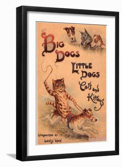 Cats and Dogs Illustrations Louis Wain, UK, 1910-null-Framed Giclee Print