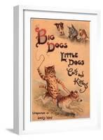 Cats and Dogs Illustrations Louis Wain, UK, 1910-null-Framed Giclee Print