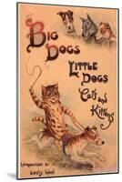 Cats and Dogs Illustrations Louis Wain, UK, 1910-null-Mounted Giclee Print