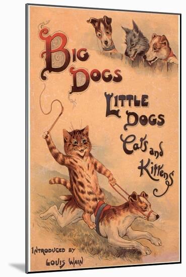 Cats and Dogs Illustrations Louis Wain, UK, 1910-null-Mounted Premium Giclee Print