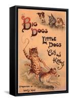 Cats and Dogs Illustrations Louis Wain, UK, 1910-null-Framed Stretched Canvas