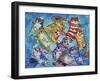 Cats and Fish-Oxana Zaika-Framed Giclee Print