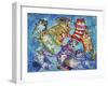 Cats and Fish-Oxana Zaika-Framed Giclee Print