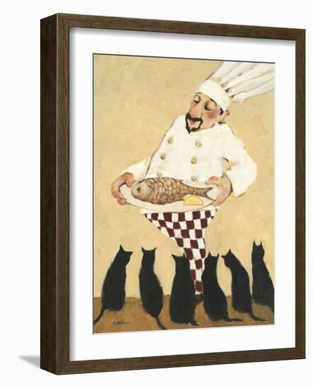 Cats and Fish-Carole Katchen-Framed Art Print