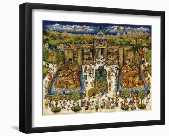 Cats and Kids at the Zoo-Bill Bell-Framed Giclee Print