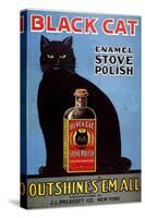 Cats Black Cat Enamel Stove Polish Products, USA, 1920-null-Stretched Canvas