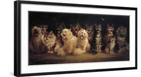 Cats Chorus-Louis Wain-Framed Premium Giclee Print