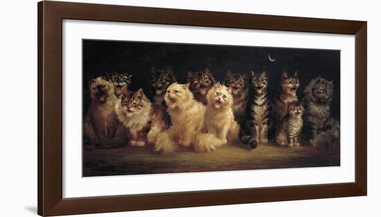 Cats Chorus-Louis Wain-Framed Premium Giclee Print