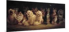 Cats Chorus-Louis Wain-Mounted Premium Giclee Print