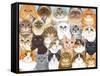 Cats Collage-Tomoyo Pitcher-Framed Stretched Canvas