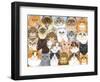 Cats Collage-Tomoyo Pitcher-Framed Giclee Print