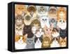 Cats Collage-Tomoyo Pitcher-Framed Stretched Canvas