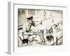 Cats Come to Greet the Cat's Meat Man-null-Framed Giclee Print