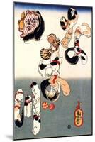 Cats Forming the Characters for Catfish-Kuniyoshi Utagawa-Mounted Giclee Print