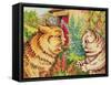 Cats in a Garden-Louis Wain-Framed Stretched Canvas