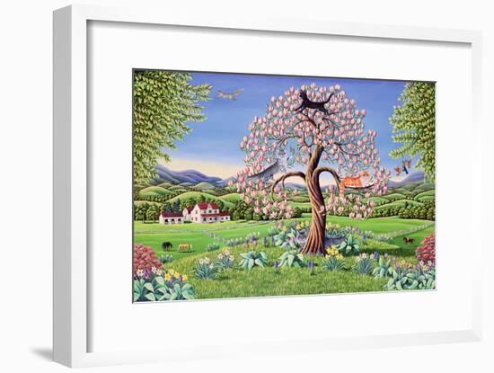 Cats in a Magnolia Tree, 1993-Liz Wright-Framed Giclee Print