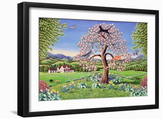 Cats in a Magnolia Tree, 1993-Liz Wright-Framed Giclee Print