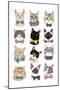 Cats in Bow Ties-Hanna Melin-Mounted Art Print