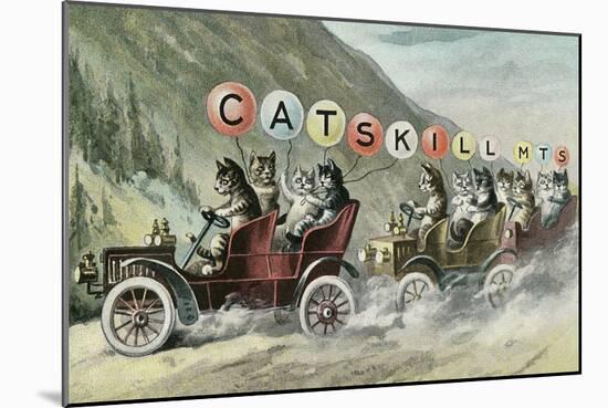 Cats in Cars, Catskill Mountains, New York-null-Mounted Art Print