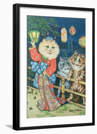 Cats in Japan-Louis Wain-Framed Giclee Print