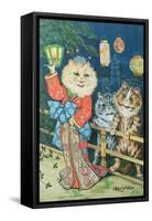 Cats in Japan-Louis Wain-Framed Stretched Canvas