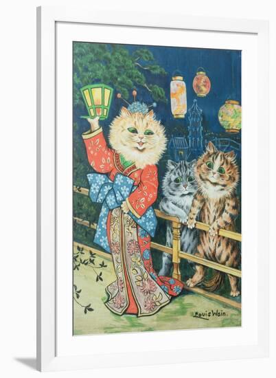 Cats in Japan-Louis Wain-Framed Giclee Print