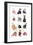 Cats in Kimonos-Hanna Melin-Framed Art Print