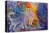 Cats in the Galaxy-Oxana Zaika-Stretched Canvas