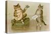 Cats Making Music-null-Stretched Canvas