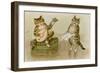 Cats Making Music-null-Framed Giclee Print