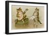 Cats Making Music-null-Framed Giclee Print