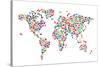 Cats Map of the World Map-Michael Tompsett-Stretched Canvas