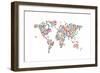 Cats Map of the World Map-Michael Tompsett-Framed Premium Giclee Print