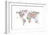 Cats Map of the World Map-Michael Tompsett-Framed Premium Giclee Print