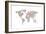 Cats Map of the World Map-Michael Tompsett-Framed Art Print