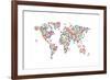 Cats Map of the World Map-Michael Tompsett-Framed Art Print