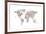 Cats Map of the World Map-Michael Tompsett-Framed Art Print