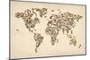 Cats Map of the World Map-Michael Tompsett-Mounted Art Print