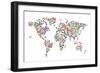 Cats Map of the World Map-Michael Tompsett-Framed Art Print