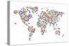 Cats Map of the World Map-Michael Tompsett-Stretched Canvas