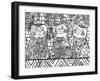 Cats of Israel Line Art-Oxana Zaika-Framed Giclee Print