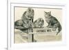 Cats on Catskill Mts. Sign-null-Framed Premium Giclee Print